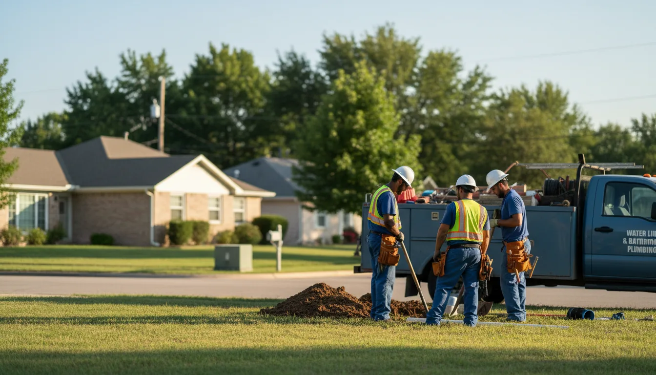 Residential water line and bathroom plumbing service in Sutherland Springs, TX